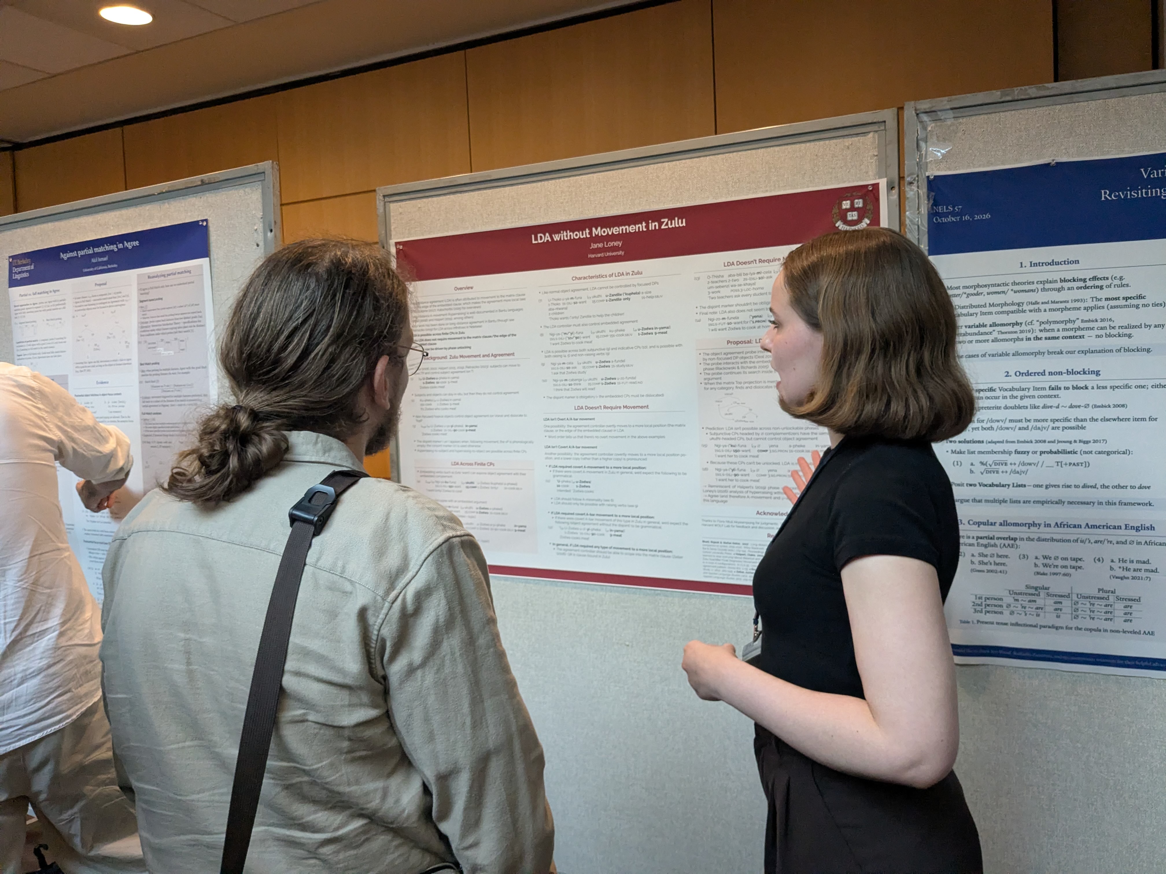 Jane presenting her poster at NELS
